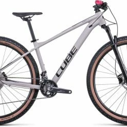 Cube Access WS Race Oatgrey N Raspberry VTT Semi-rigide Femme