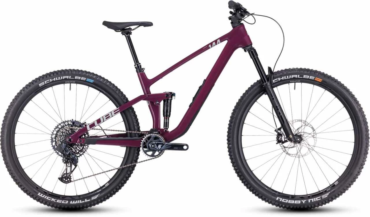 Cube Stereo ONE44 C:68X SLX Wine N Grey VTT Tout Suspendu 1 Cube Stereo ONE44 C:68X SLX Wine N Grey VTT Tout Suspendu