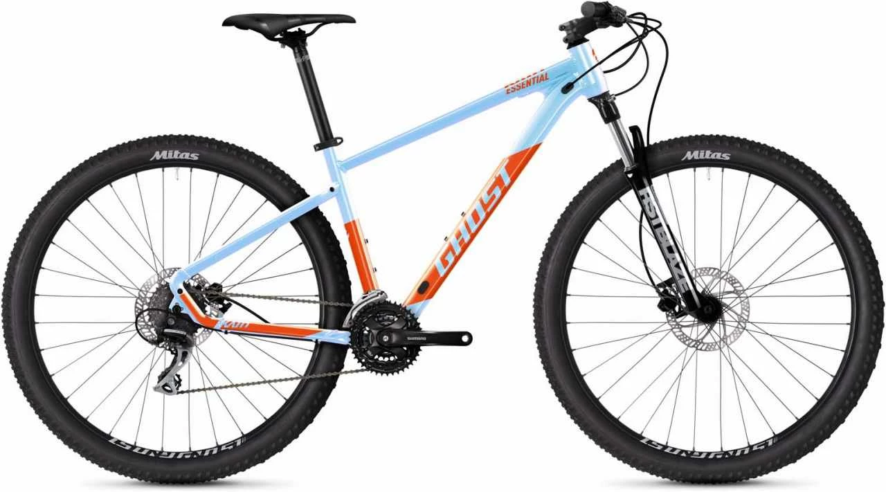 Ghost Kato Essential 29 AL Baby Blue Pearl / Dark Orange Glossy VTT Semi-rigide Peinture Endommagée 1 Ghost Kato Essential 29 AL Baby Blue Pearl / Dark Orange Glossy VTT Semi-rigide Peinture Endommagée
